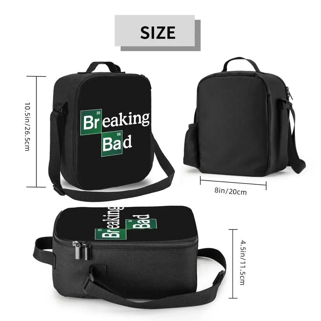 Breaking Bad Insulated Lunch Bag for Women Heisenberg Tv Show Cooler Thermal Lunch Tote Office Picnic Travel