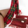 Autumn and winter Christmas scarf atmosphere imitation cashmere women's high-end sense plaid red new winter warm scarf