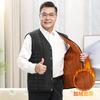 Men's Vest Grandfather Autumn and Winter Fleece Thickened Liner Vest Vest Warm Dad Vest