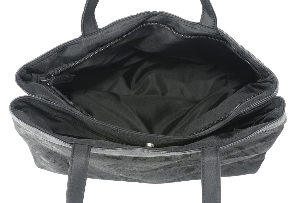 Formal for Ceremonial Rose Pattern [Onta Well] Bag, Black, Occasions, Funerals, Wakes, Handbag,