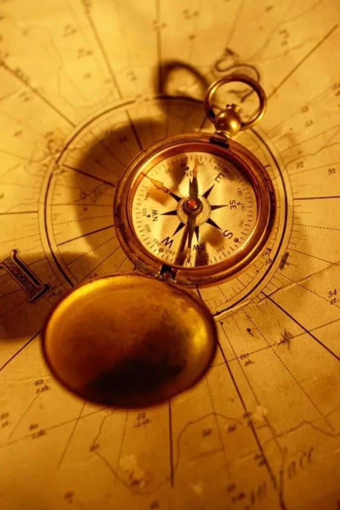 Vintage Metal Sign Compass Map Wall Art Decor Tin Poster for Home Office