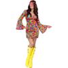 Smiffys Womens/Ladies 60s Rainbow Peace Hippie Costume