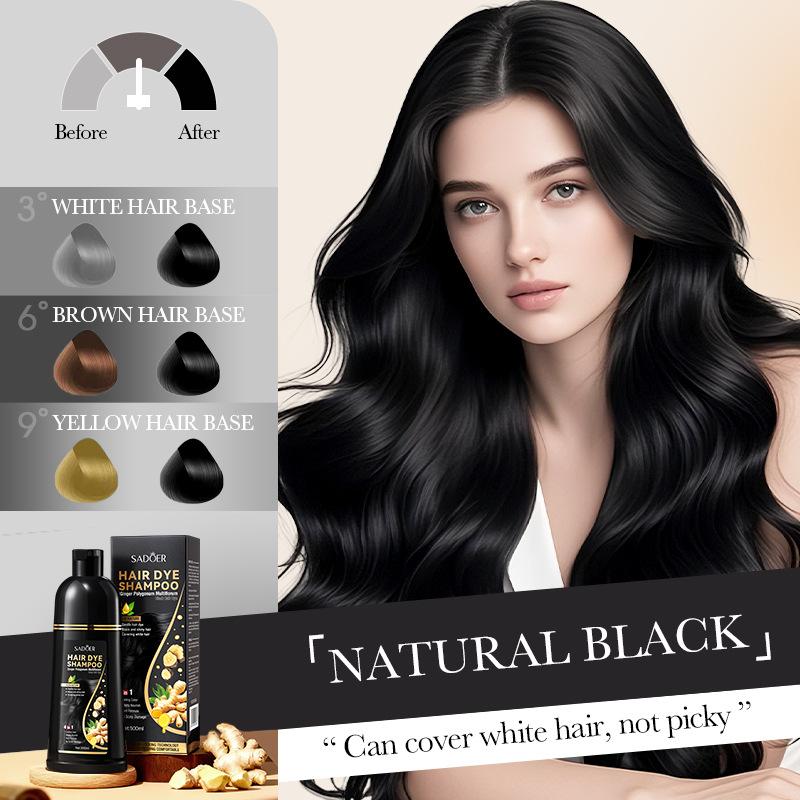 Ginger Ginseng Black Dyeing 500ml Natural Blackchestnut Brown Skin Care Products