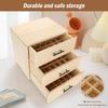 90-Slot Wooden Essential Oil Storage Box 3-Layer Organizer Box Aromatherapy Organizer Keep Your Oil Safe & Space Saver