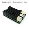 Raspberry Pi 4/3 Aluminum Case with Dual Cooling Fan Metal Shell Black Enclosure for RPI Raspberry Pi 4B/3B/3B+