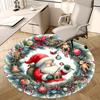 1pc Christmas Santa Claus Chair Mat - Anime Cartoon Design, Non-Slip Carpet for Office Chair, Festive Gift, Suitable for All Seasons, Living Room, Bed