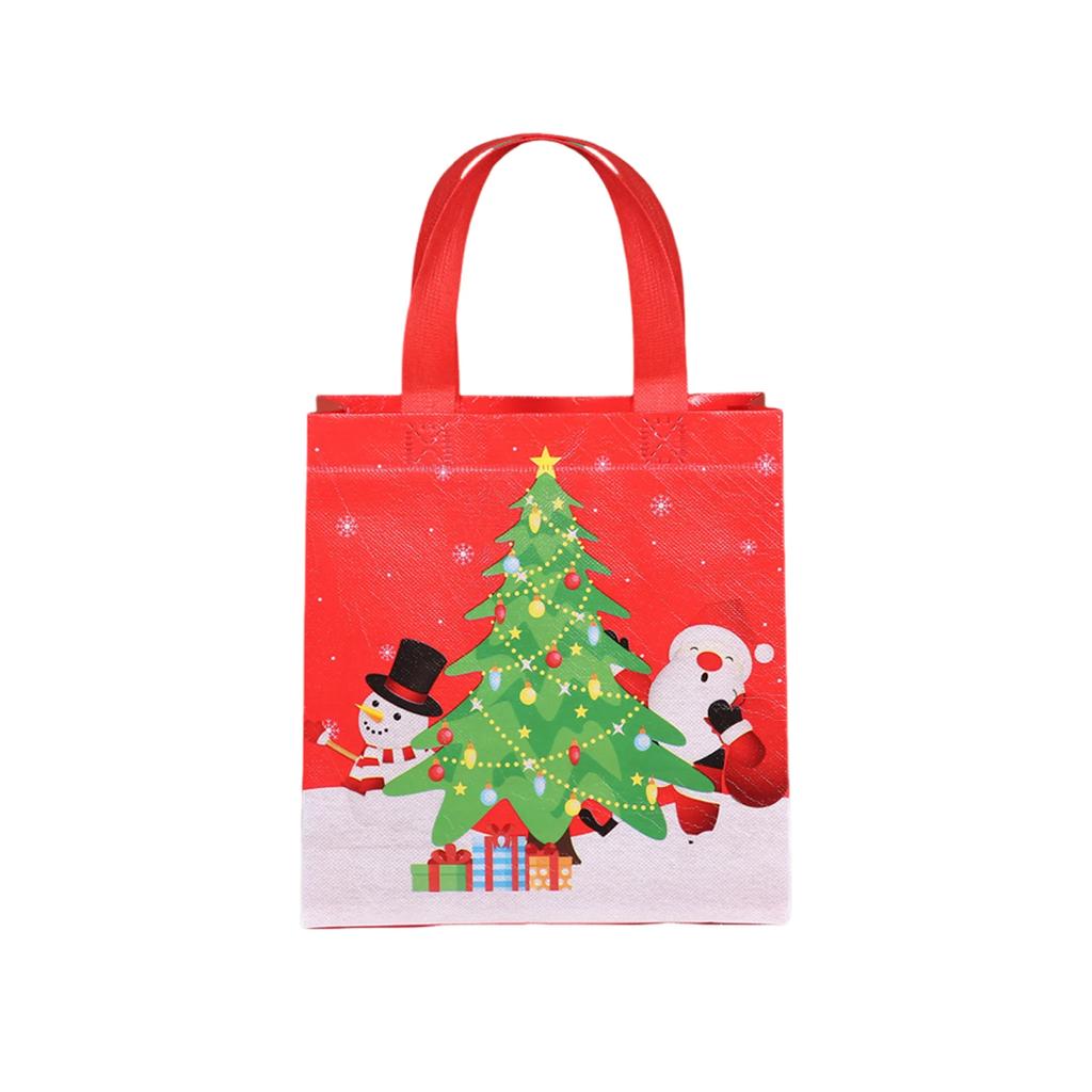 Reusable Christmas Bag Non-woven Fabric Christmas Decoration Storage Bag Non-woven Shopping Bag For Holiday Gift-giving