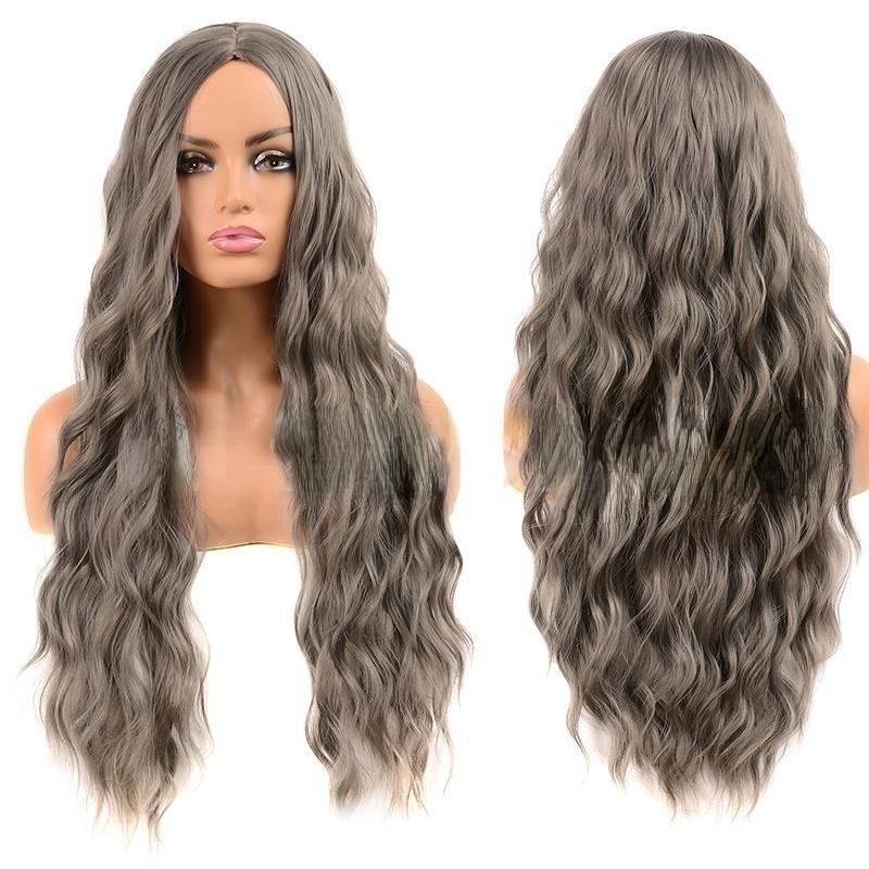 Красивый длинный волнистый красочный синтетический парик для женщин 171