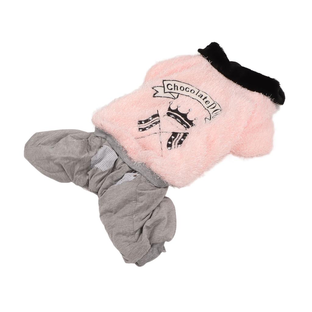 Dog Winter Clothes Plush Warm Thick 4 Legged Cute Pet Cold Weather Outfit for Medium Large Dogs