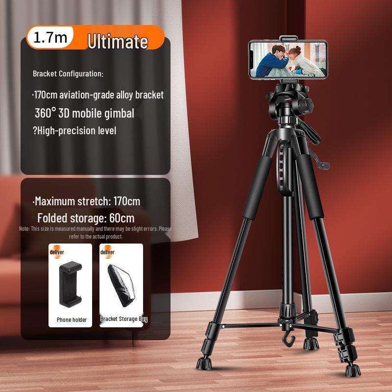Floor-Standing Tripod for Mobile Phones and Cameras – Ideal for Live Broadcasts and Photography