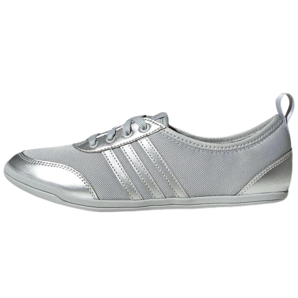 adidas Diona Ballet Fabric Slip Resistant Abrasion Resistant Low Top Skateboard Shoes Women's Silver JR7319(TeamF-)