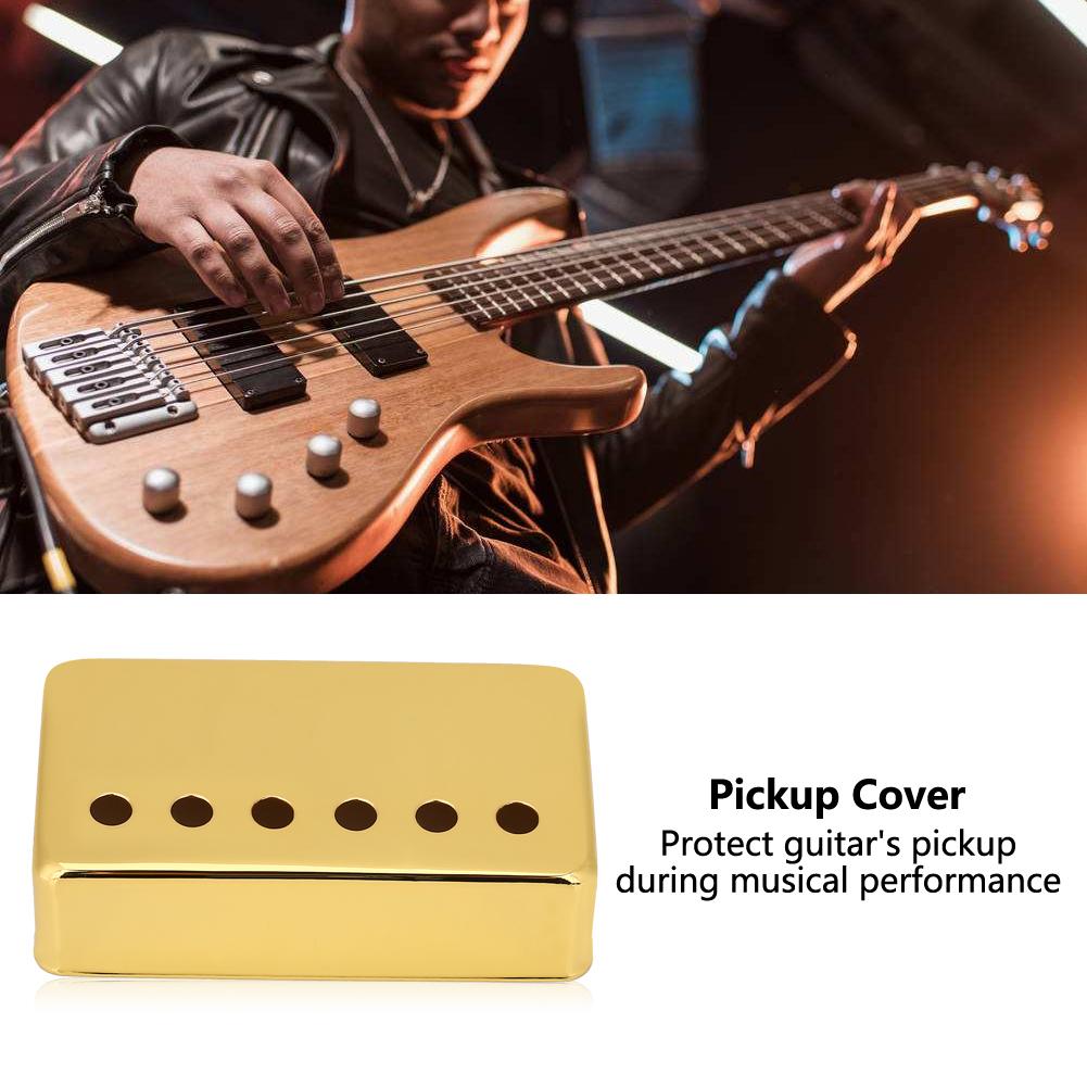 2pcs Set Guitar Pickup Case Brass Humbucker Cover for Neck & Bridge of Electric Guitars Golden
