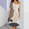 Nowy geometryczny nadruk graficzny sukienki damskie eleganckie sukienki letnie sukienki odzież damska w dużych rozmiarach