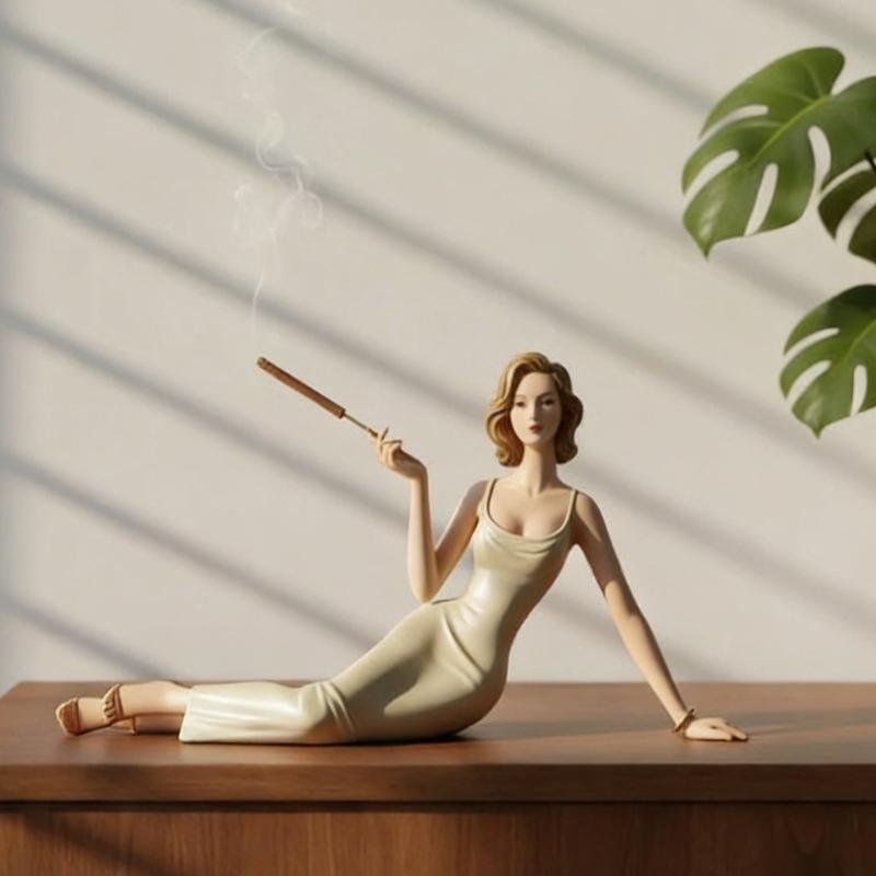 Handmade Abstract Statue Ornament Heat Resistant ABS Scent Stick Holder For Tabletop Bookshelf Mantels Display