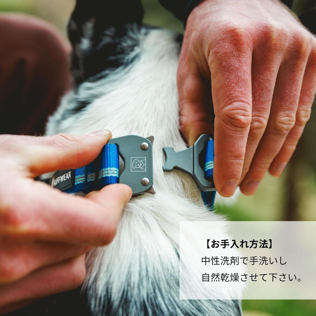 RUFFWEAR Top Rope Dog Blue Collar, Pool, 28-36cm