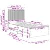Bed Frame with Storage and Headboard Black 75 X 190 Cm