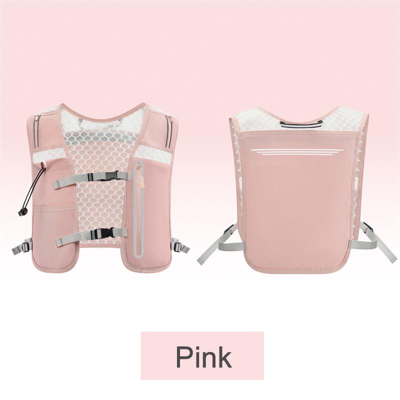 Gilet de course léger 4L pour hommes Bretelles de poitrine réglables Sac pour poche à eau réfléchissant Gilet d'extérieur pour vélo