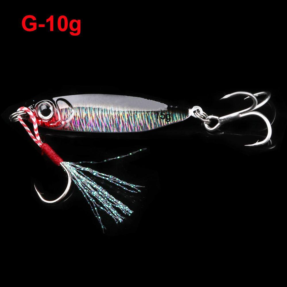 Minnow 10/15/20/30g Colorful Lead Casting Jig Bait Feather Metal Fishing Lures Spinning Baits