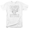 Johnny Bravo Bravo Style Mens T Shirt White Officially Licensed Unisex T-Shirt