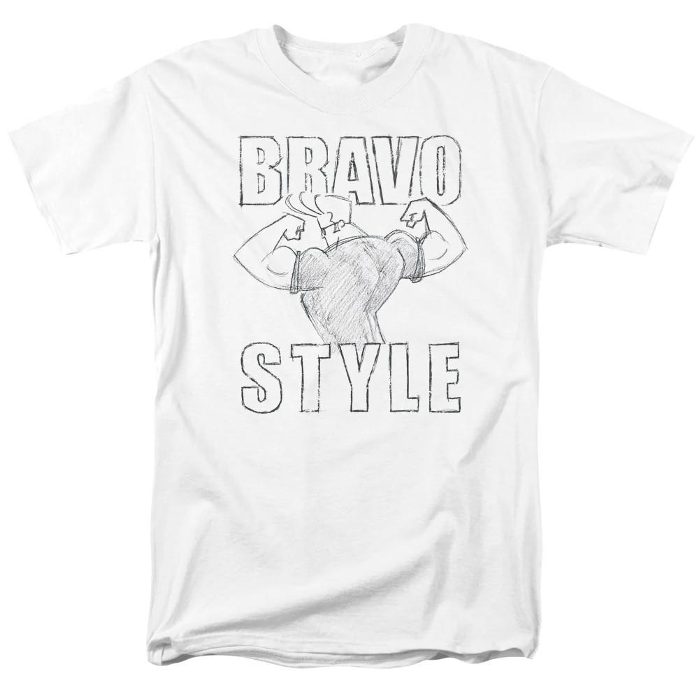 Johnny Bravo Bravo Style Mens T Shirt White Officially Licensed Unisex T-Shirt XXL