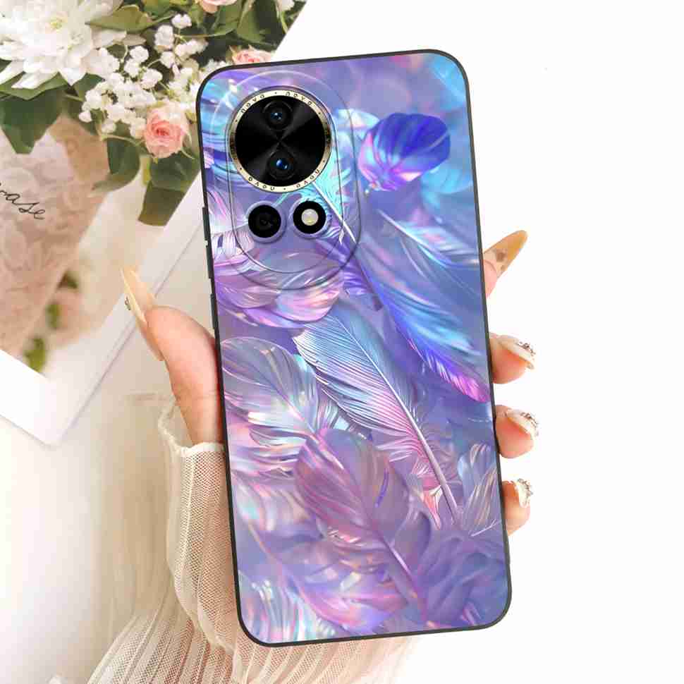 Neu Für Huawei nova 12 5G BLK-AL00 Hülle Luxus Blume Schmetterling Silikon Rückseite Für Huawei Nova12 5G Handyhüllen Bumper