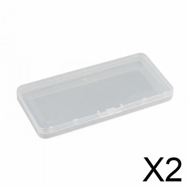 , Compact Clear PP Organizer Boxes with Secure Closure for Business Cards, Crafts