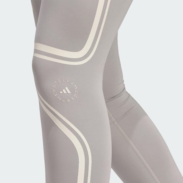 Adidas X Stella McCartney Striped Colorblock Leggings Women Bottoms Dove-Grey IB6121