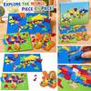 World, USA and Europe Map Puzzle Set - 3 Pack Geography Puzzles for Kids and Adults Educational Learning