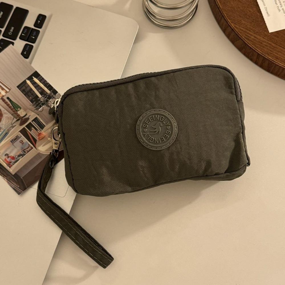 Large Capacity Men Cloth Wallet With Lanyard Nylon Phone Bag Korean Style Simple Money Bag Unisex