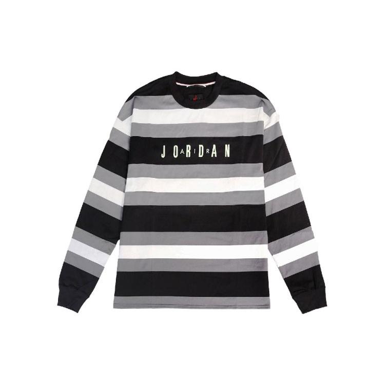 Air Jordan MENS Sport DNA Striped Long Sleeve Black Men s CV1143-010 XXXL