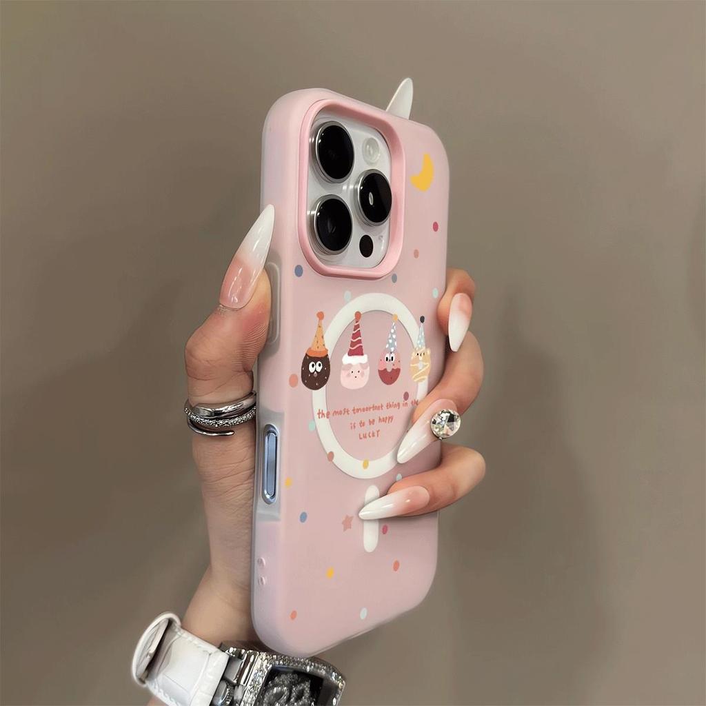 Jelly 2-in-1 Magnetic Protective Case Cooling for Apple 17pro Stand Mobile Phone Case Soft Silicone Protective Cover