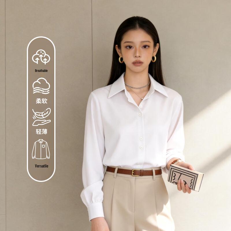 

Women s French Chiffon Long Sleeve Blouse