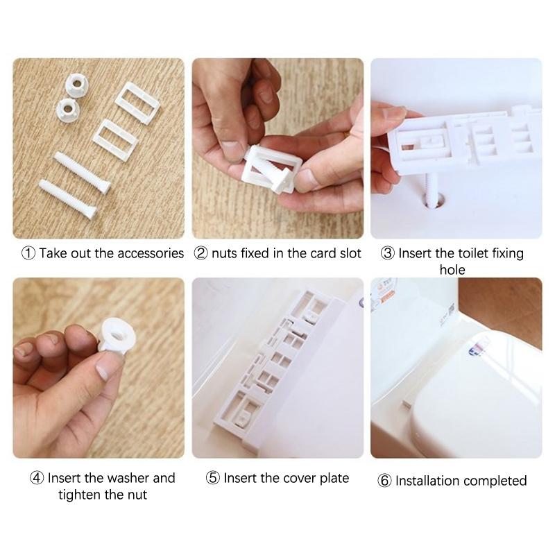 Toilet Lid Hinge Repair Bolts Accessories Screws Washers Set Universal Replacement Toilet Lid Set Screws