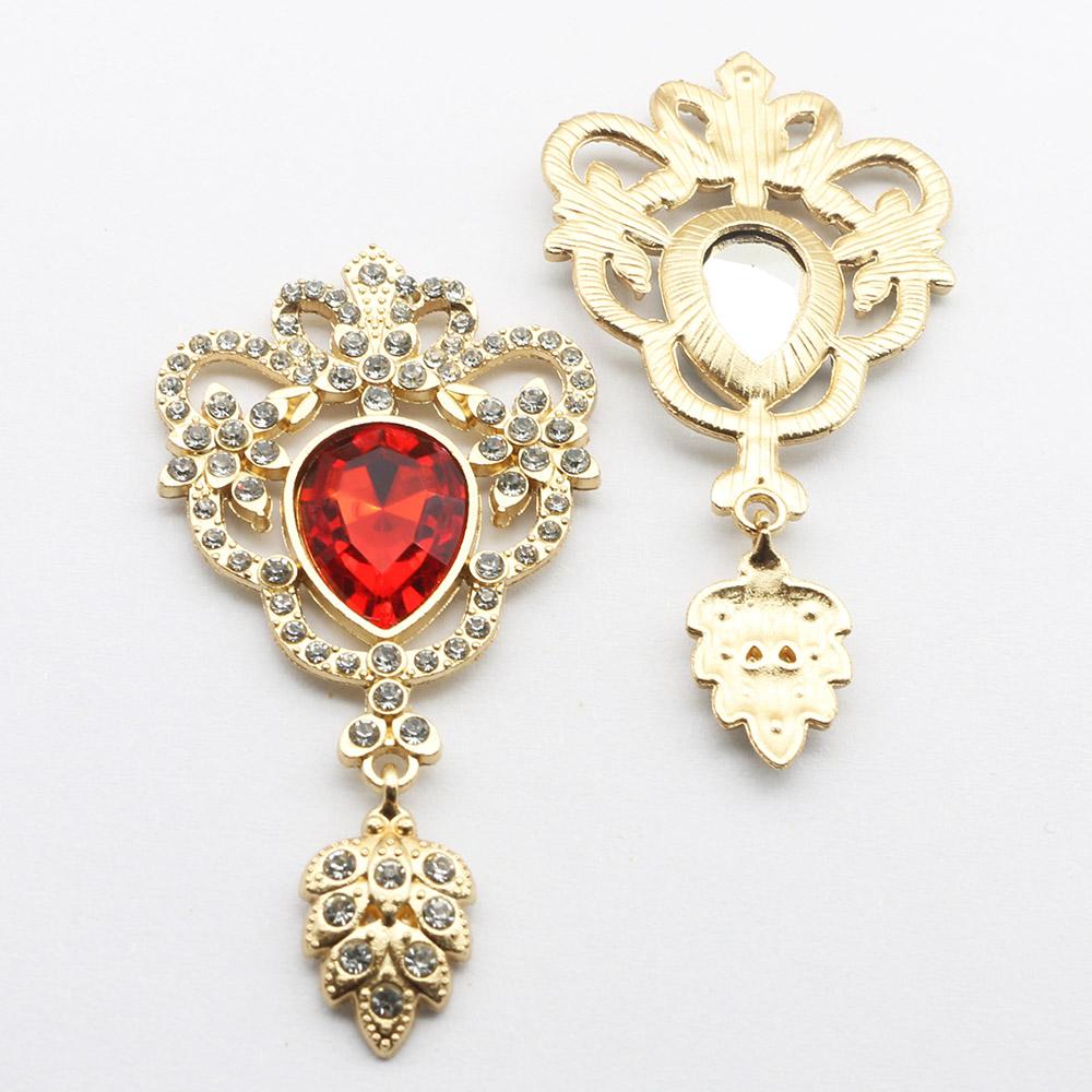 LKERAN 5 Pieces of 35 * 69MM Creative Crown Alloy Pendant, Wedding, Hair Accessories, DIY Brooch, Clothing Accessories