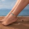 Multi-layer Colored Bead Anklet Set, Natural Stone Beaded Star Pendant Anklet, Beach Vacation Style Accessory
