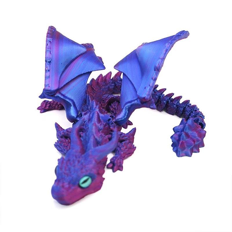 3D Tištěný Magický Drak Pohyblivý Kloub Fidget Hračka Otočný Kloubový Kancelářský Stolní Ornament Hračka pro Dospělé Dětská Řemesla Dárek