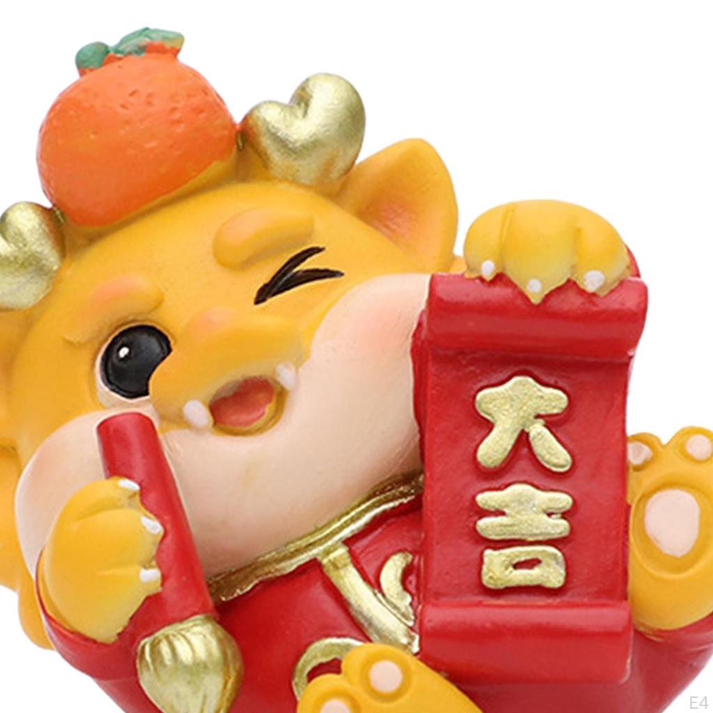 Auspicious Dragon Statue Decor Figurine Souvenir Gift Festive Versatile Tabletop Ornament for
