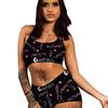 D9179 Hot Sale European and American Women's Clothing, Sexy Pattern Printed Shorts Set Yoga Pants Set Swimsuit