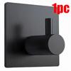 1/1pc Bathroom Stainless Steel Robe Hook Multi-Purpose Adhesive Wall Towel Hook Home Kitchen Hardware Sundries Storage Hooks
