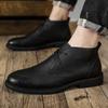 Mode Herren Stiefeletten zum Schnüren Luxus Britischer Stil Qualitätsleder Senior Designer Outdoor Brogues Business Herrenstiefel