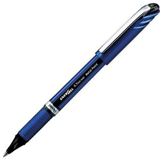 Pentel Ballpoint Pen Gel Ink EnerGel Euro 0.7mm Blue Barrel XBL27-A Black 5 Pieces