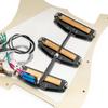 Musiclily SSS Strat Pickguard for Ceramic Humbucker Strat Electric Cream Pro-SE ST-DPHC Pre-wired Single-Size Guitar, 3-Piece
