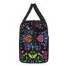 Mexican Floral Folk Pattern Insulated Lunch Bags High Capacity Polish Ethnic Flowers Reusable Thermal Bag Tote Lunch Box