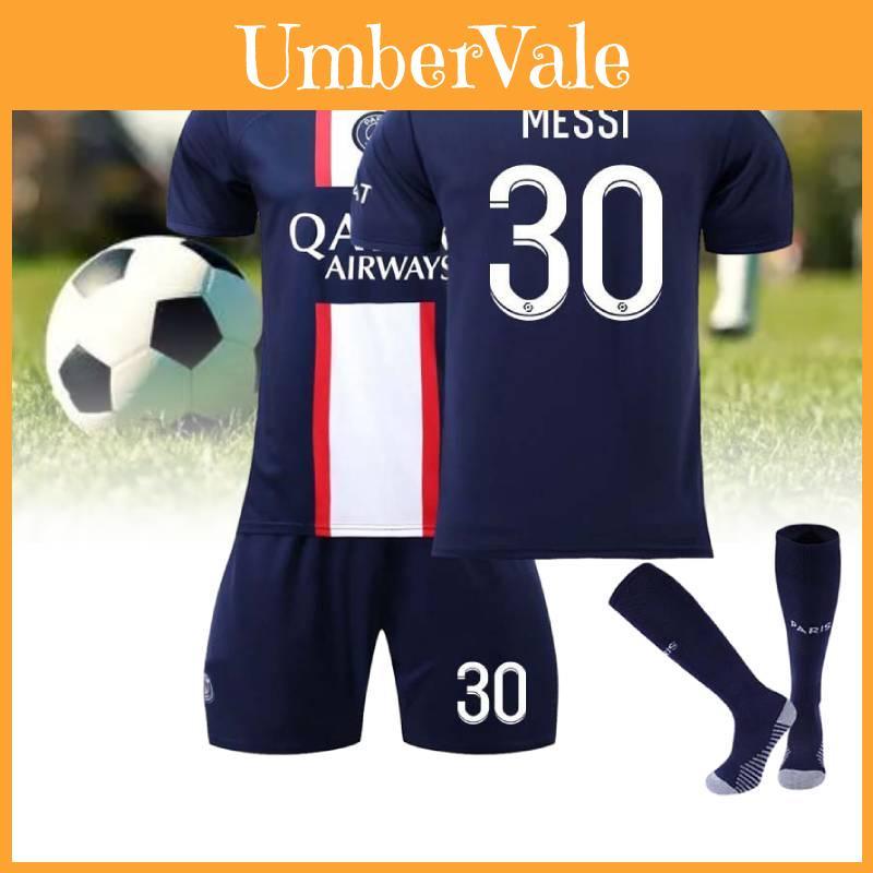 Stylish Paris Home Soccer Jersey Set Messi 30 Mbappe 7 Neymar 10 Xs-2xl Sizes