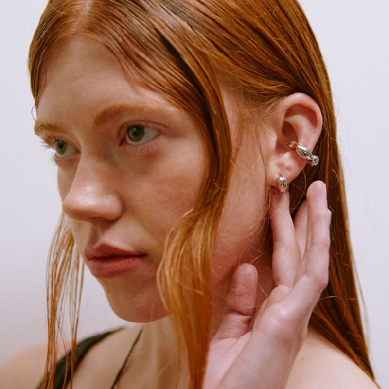 Third Movement Bubble Earcuff (Silver)