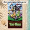 Beach TowelPlants vs. Zombies Custom Name Text Personalized Soft Towel for Beach Pool Indoor Home Decor Gift