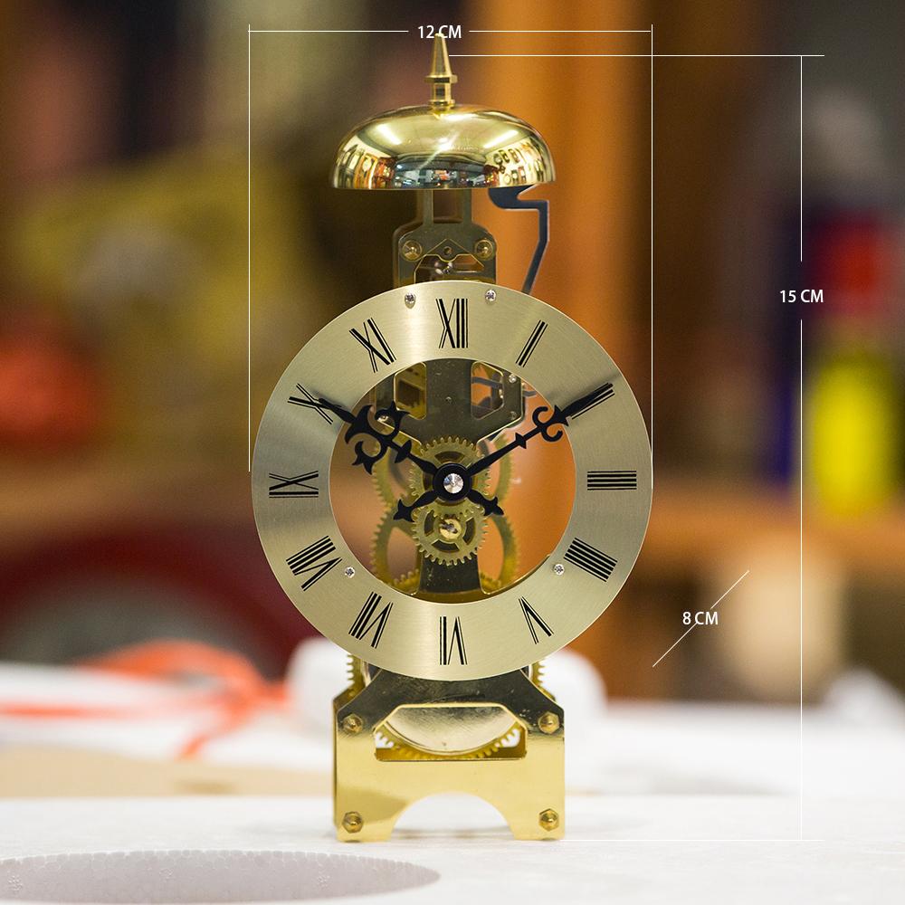 

Table Clock Metal Gear Nordic Mechanical Antique Gold Fine Manual Manipulator Gift Ideas Clock Copper Time Telling Desk Clock