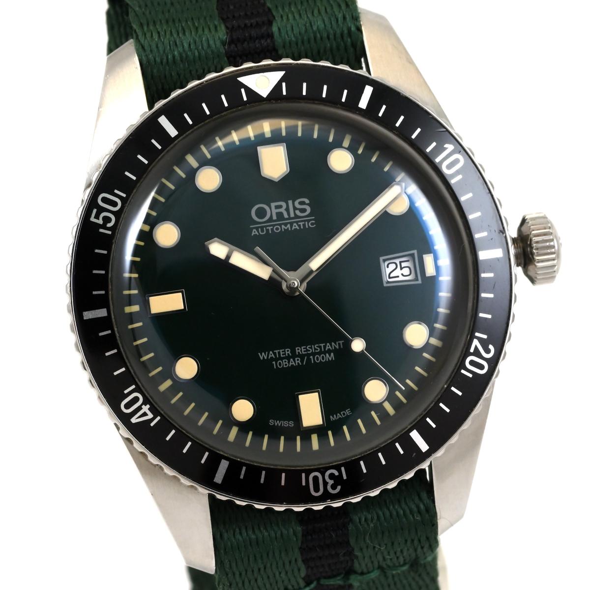 

[Вживаний] Чоловічий годинник ORIS Divers Green - 01 733 7720 4057-07 5 21 02 з коробкою, документами