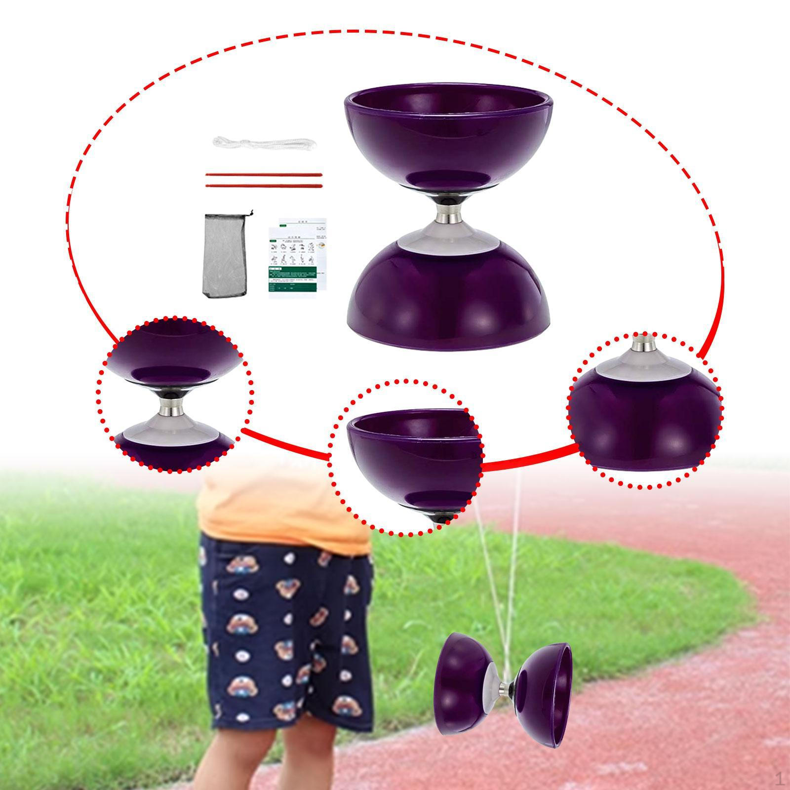 

Китайское дьяболо йо-йо игрушка 1 сетчатый мешок навык жонглирования для детей фиолетовый