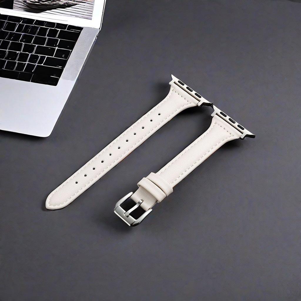 Applicable to AppleiWatchS10Ultra small waist leather universal Apple 9876543se super transition watch strap without connector [self-installation required]
